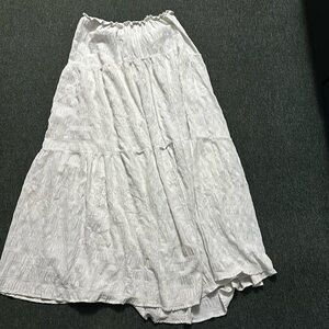 Long white skirt